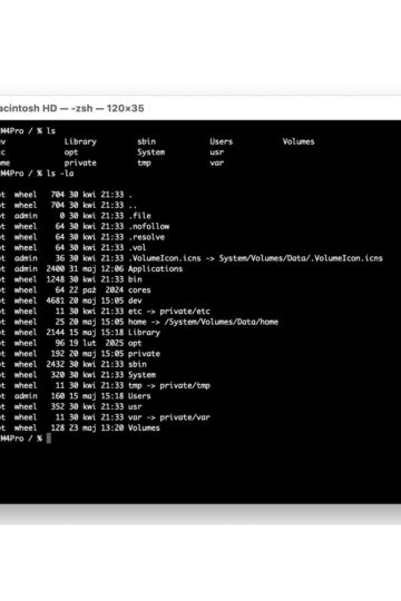 ls macOS terminal command